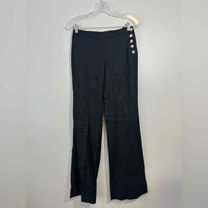 Cartonnier Anthropologie‎ Size 0 Black Linen Blend Wide Leg Pants